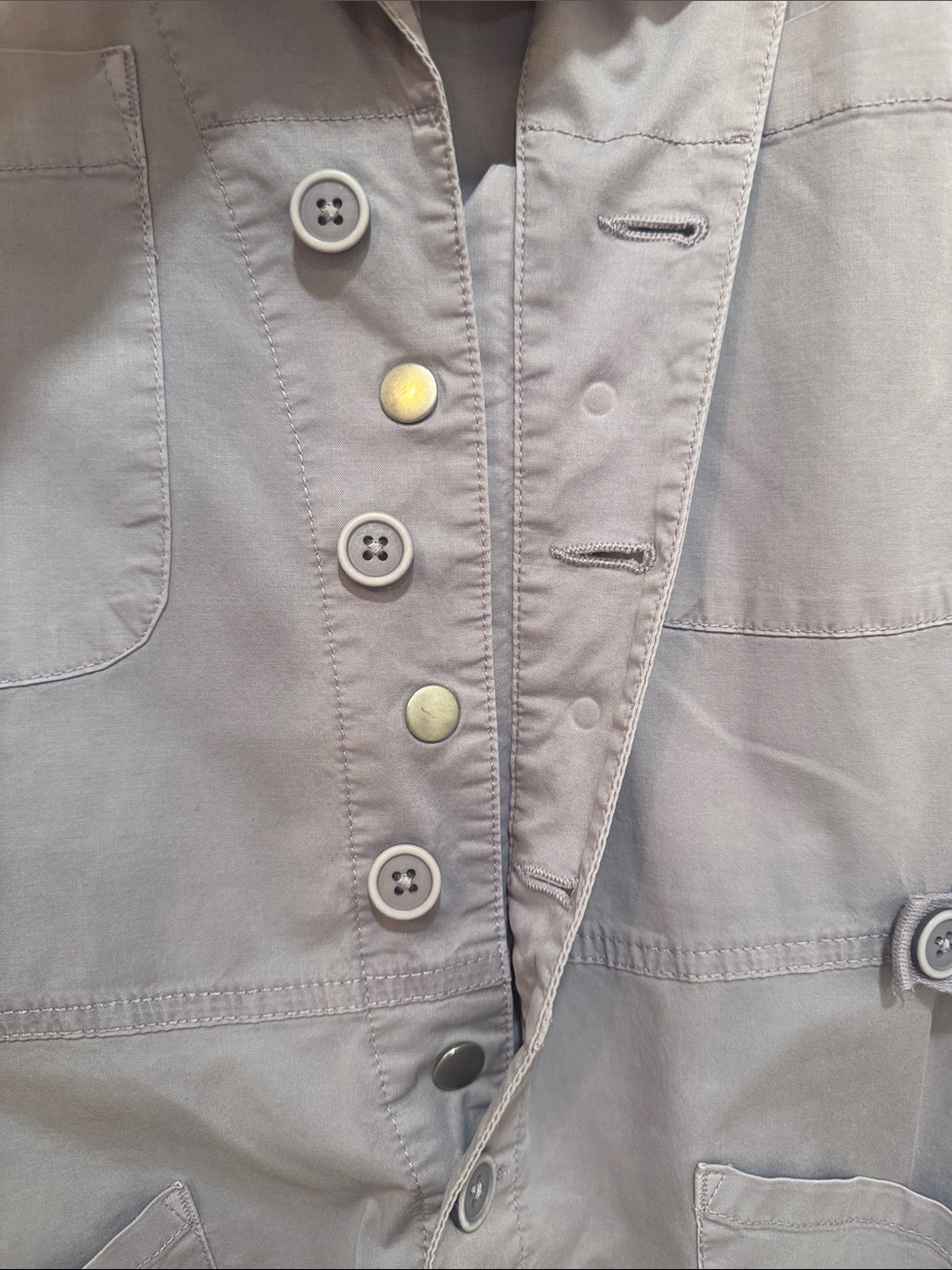 Pistola Size Small Button-Front Jumper in Dusty Lavender - Picture 9 of 16